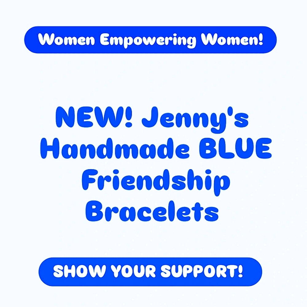 NEW! Jenny's Handmade BLUE Friendship Bracelets